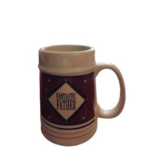 "Fantastic Father" Mug Novelty Stein Father's Day Ceramic Sturdy Handle Gifting